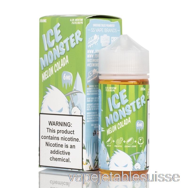 Vape Suisse Melon Glacé Colada - Monstre De Glace - 100ml 6mg